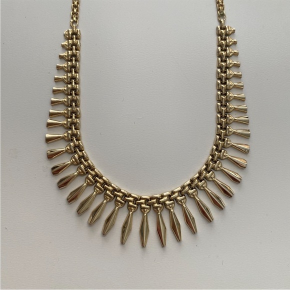 Cleopatra Statement Fringe Vintage necklace Vermeil Gold over 925 Sterling - Picture 2 of 8